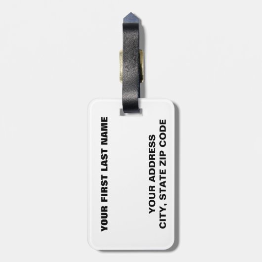 Linux Tux der Pinguin Gepäckanhänger (Rückseite vertikal)