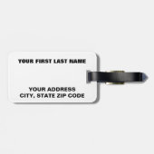 Linux Tux der Pinguin Gepäckanhänger (Rückseite horizontal)