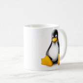 Linux Tux der Pinguin Kaffeetasse (VorderseiteRechts)