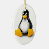 Linux Tux der Pinguin Keramikornament (Rechts)