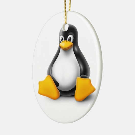 Linux Tux der Pinguin Keramikornament (Links)