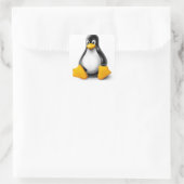 Linux Tux der Pinguin Quadratischer Aufkleber (Tasche)