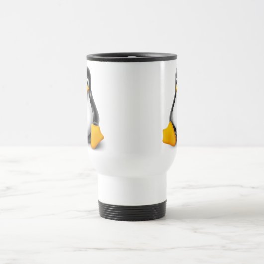 Linux Tux der Pinguin Reisebecher (Mittel)