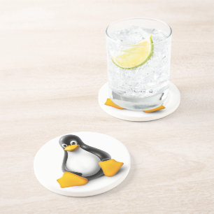 Linux Tux der Pinguin Sandstein Untersetzer