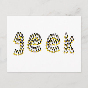 Linux Tux Geek Postkarte