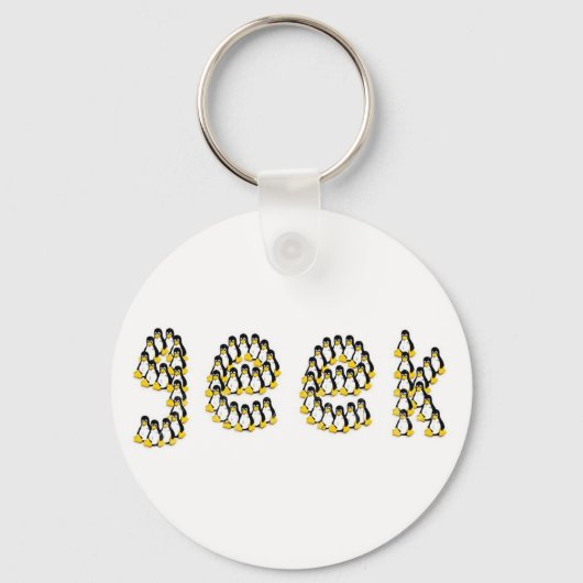 Linux Tux Geek Schlüsselanhänger (Vorderseite)