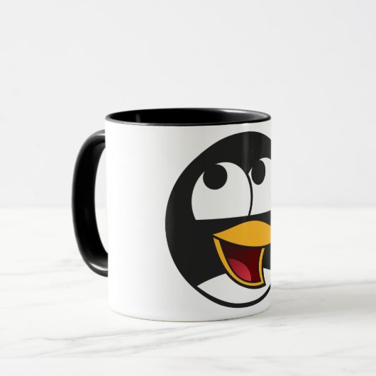Linux Tux-Gesichtserkennung Tasse (Vorderseite Links)