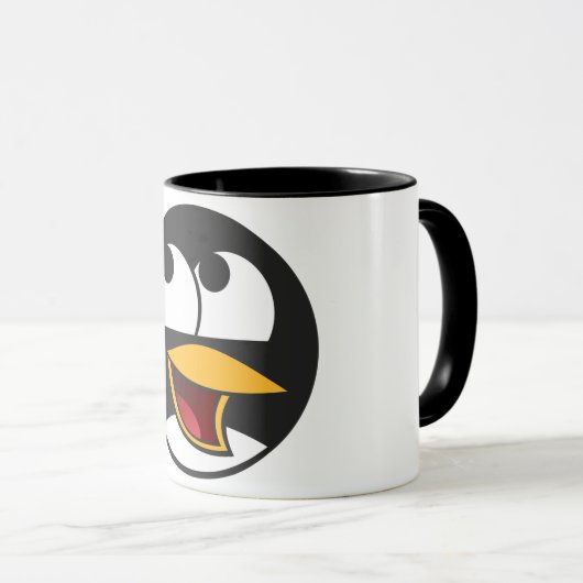 Linux Tux-Gesichtserkennung Tasse (VorderseiteRechts)