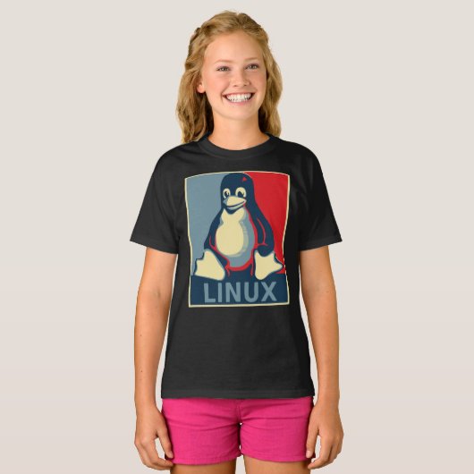 Linux-Tux-Pinguin-Bama-Poster Klassischer T - Shir T-Shirt (Vorne ganz)