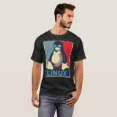 Linux-Tux-Pinguin-Bama-Poster Klassischer T - Shir T-Shirt (Vorne ganz)
