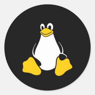 Linux Tux Pinguin Open Source Nerd Geek Runder Aufkleber