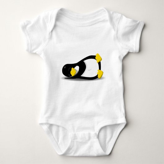 Linux Tux sleeping Baby Strampler (Vorderseite)