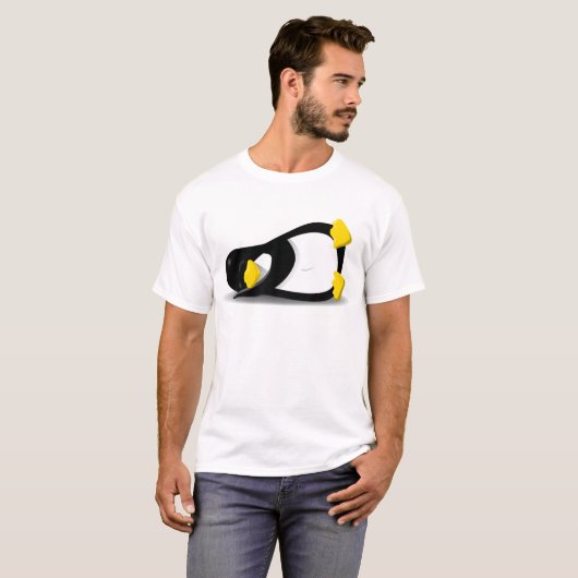 Linux Tux Sleeping T-Shirt (Vorne ganz)