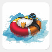 Linux Ubuntu Quadratischer Aufkleber (Vorderseite)