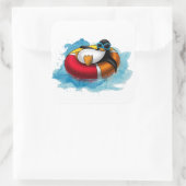 Linux Ubuntu Quadratischer Aufkleber (Tasche)