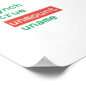 Linux-Verzeichnis groß Poster (Ecke)