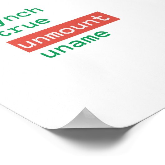 Linux-Verzeichnis groß Poster (Ecke)