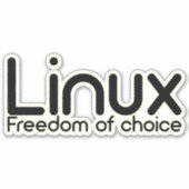 Linux - Wahlfreiheit Aufkleber (Vorderseite)
