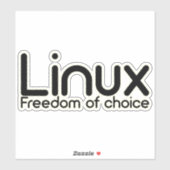 Linux - Wahlfreiheit Aufkleber (Blatt)