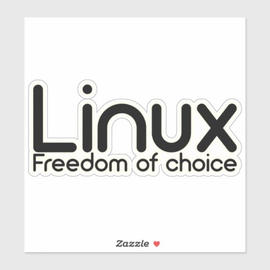 Linux - Wahlfreiheit Aufkleber (Blatt)