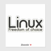 Linux - Wahlfreiheit Aufkleber (Blatt)