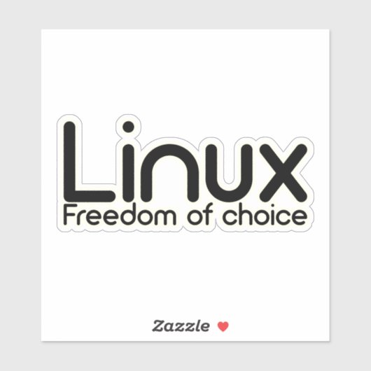 Linux - Wahlfreiheit Aufkleber (Blatt)