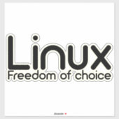 Linux - Wahlfreiheit Aufkleber (Blatt)