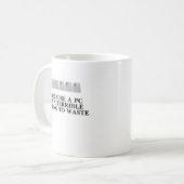 Linux, weil ein PC eine schreckliche zu vergeuden Kaffeetasse (Vorderseite Links)