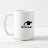 Linux "wirkliche Männer benutzen die Befehlszeile" Kaffeetasse (Links)