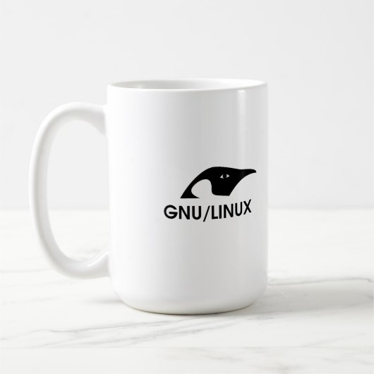 Linux "wirkliche Männer benutzen die Befehlszeile" Kaffeetasse (Links)
