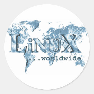 Linux Worldwide Runder Aufkleber