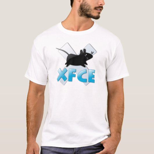 Linux XFCE White T - Shirt (Vorderseite)