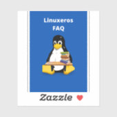 Linuxeros FAQ Aufkleber (Blatt)