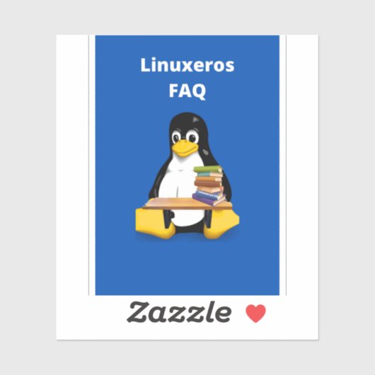 Linuxeros FAQ Aufkleber (Blatt)