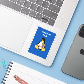 Linuxeros FAQ Aufkleber (Laptop mit iPhone)