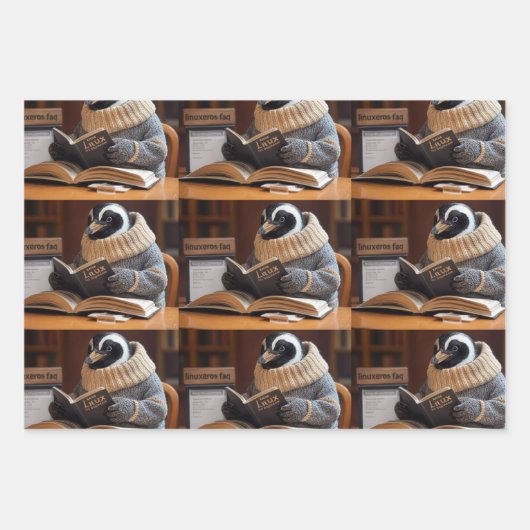 Linuxeros FAQ Geschenkpapier Set (Vorderseite)