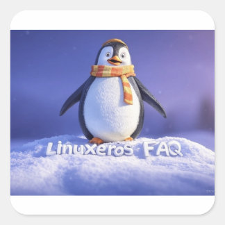 Linuxeros FAQ Quadratischer Aufkleber