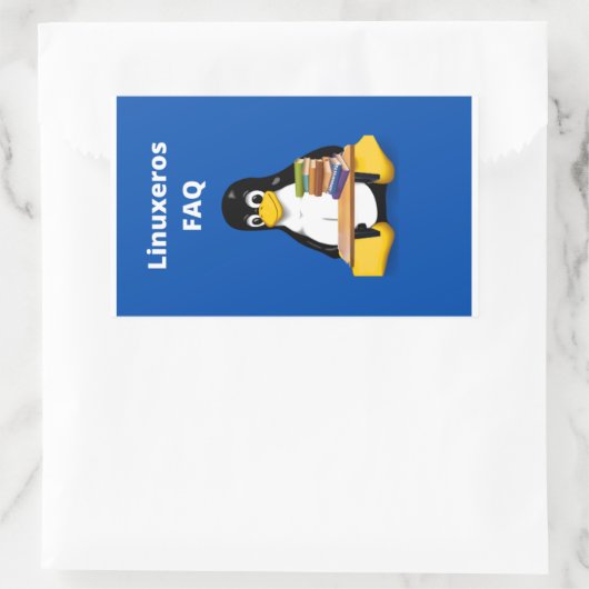 Linuxeros FAQ Rechteckiger Aufkleber (Tasche)