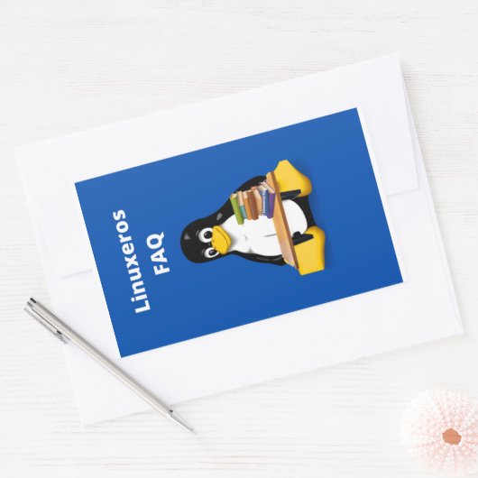 Linuxeros FAQ Rechteckiger Aufkleber (Umschlag)