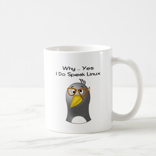 Linuxpenguin-Nerd-Tasse Kaffeetasse (Rechts)