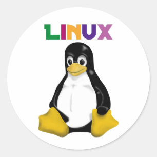 Linuxprodukte u. -entwürfe! runder aufkleber