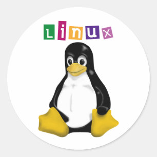 Linuxprodukte u. -entwürfe! runder aufkleber