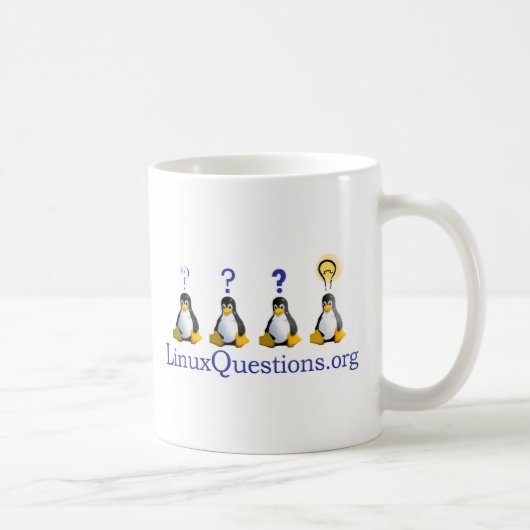LinuxQuestions.org-Logo Kaffeetasse (Rechts)
