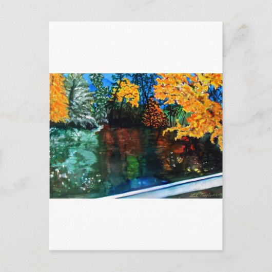 Linville Falls in Herbstfarben Postkarte (Vorderseite)