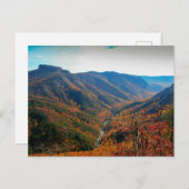 Linville Gorge in Autumn, North Carolina Postkarte (Vorne/Hinten)