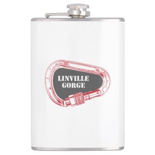 Linville Gorge Klettern Carabiner Flachmann