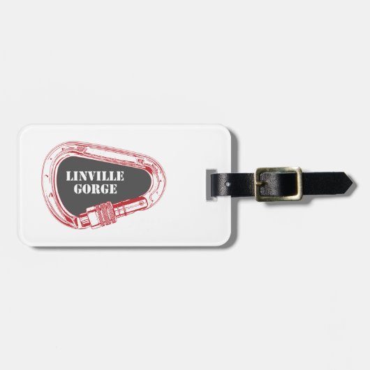 Linville Gorge Klettern Carabiner Gepäckanhänger (Vorderseite horizontal)