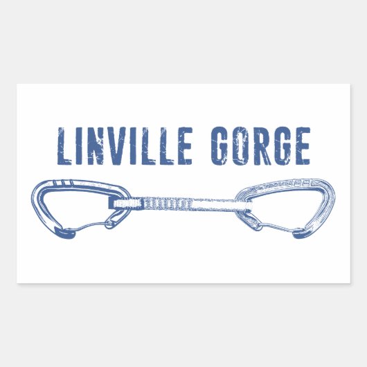 Linville Gorge North Carolina Klettersteig Quickzi Rechteckiger Aufkleber (Vorderseite)