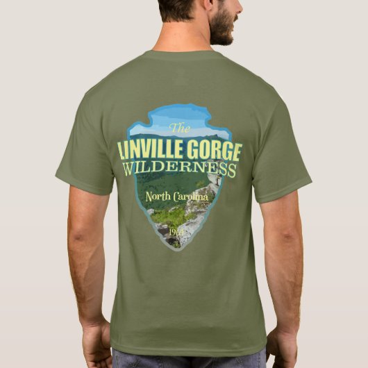 Linville Gorge WA (Pfeilspitzen) T-Shirt (Rückseite)