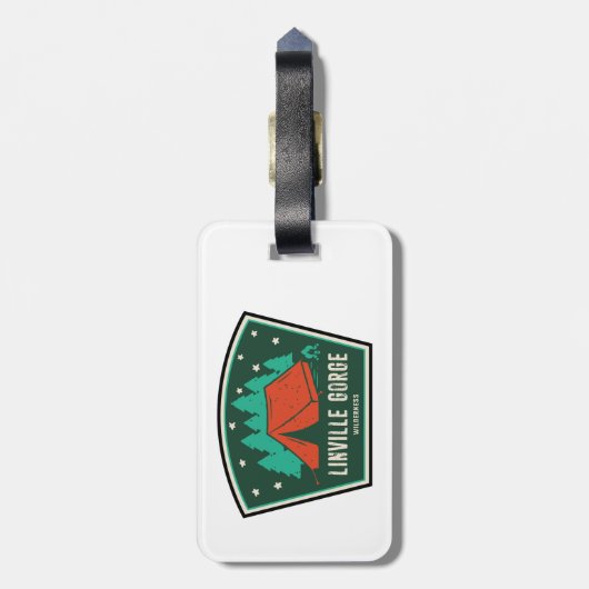 Linville Gorge Wilderness North Carolina Camping Gepäckanhänger (Rückseite vertikal)